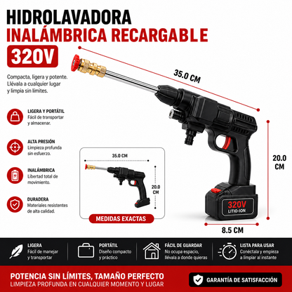 Hidrolavadora Inalámbrica Recargable
